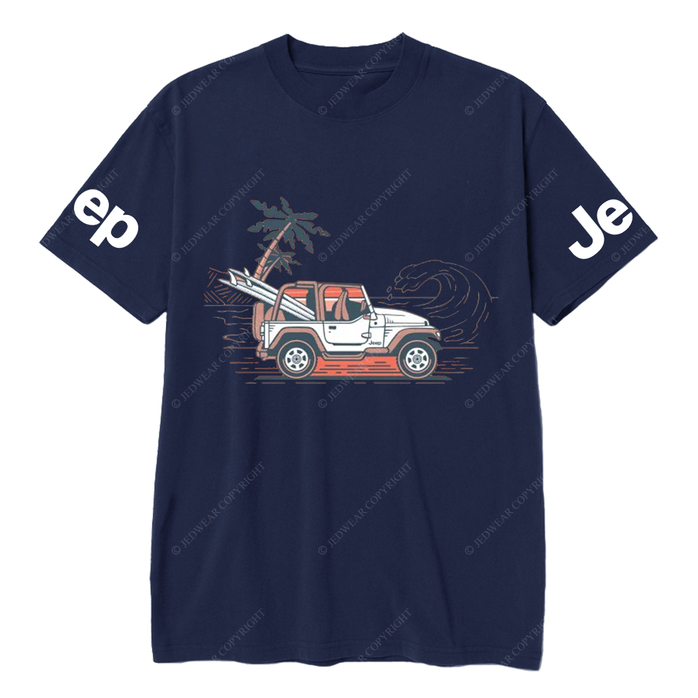 Waves And Cars And Coconut Trees T-Shirt