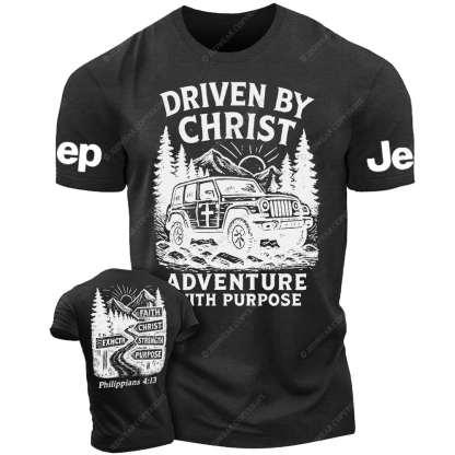 Religion Christ Adventure With Purpose And A Mountain Road With Signs Jp T-Shirt