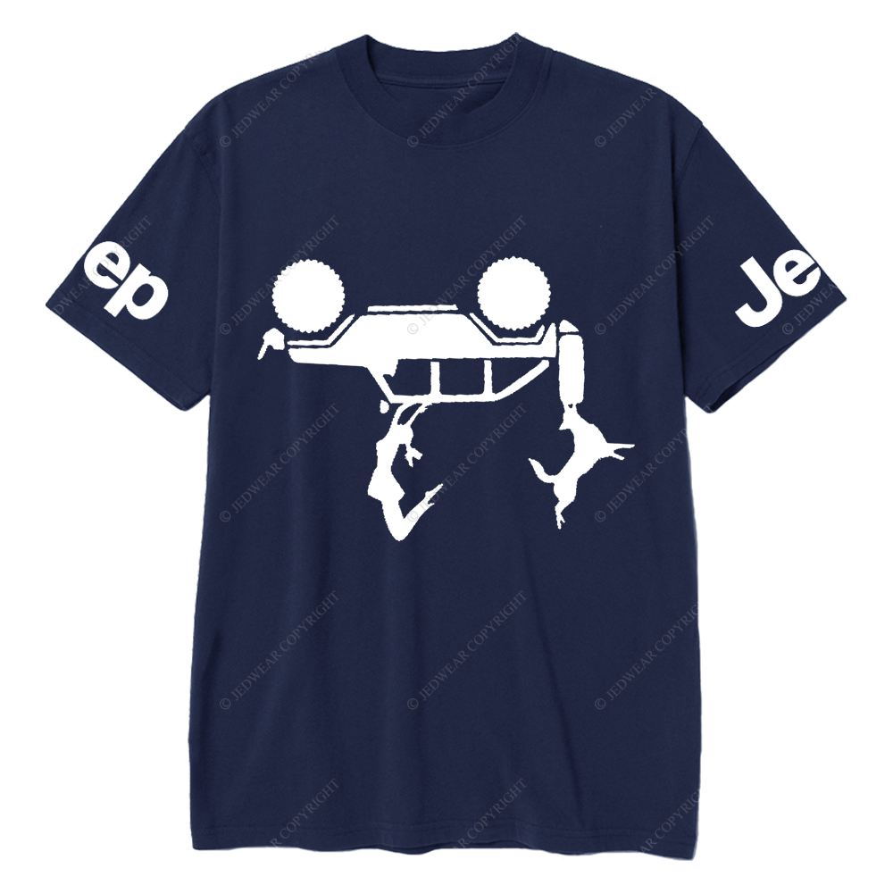 Girl And Dog Falling From 4 Door Jp T-Shirt