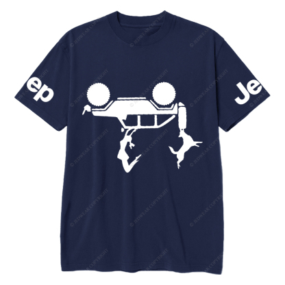 Girl And Dog Falling From 4 Door Jp T-Shirt