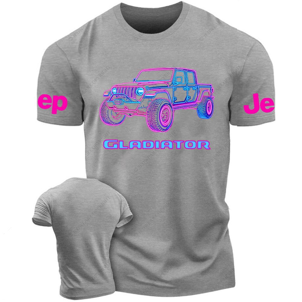 Colorful Neon Lines Off-Road Gladiator Jp T-Shirt