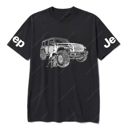The Puppy Sits Next To The Off-Road JP T-Shirt