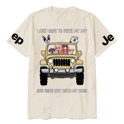 I Just Want To Drive My Car And Hang Out With My Dogs Jp T-Shirt