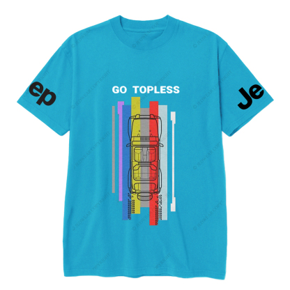 Go Topless Top View Of Car Tire Tracks JP T-Shirt