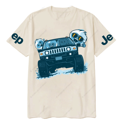 Cartoon Funny Driving A Car Jp T-Shirt 