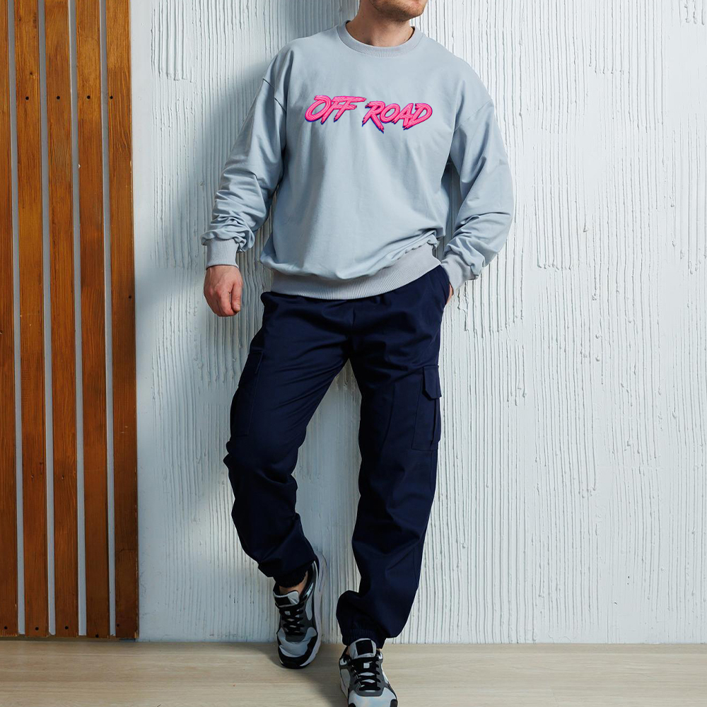 Colorful Neon Lines Jp Crew Neck Sweatshirt