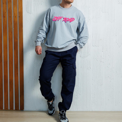 Colorful Neon Lines Jp Crew Neck Sweatshirt