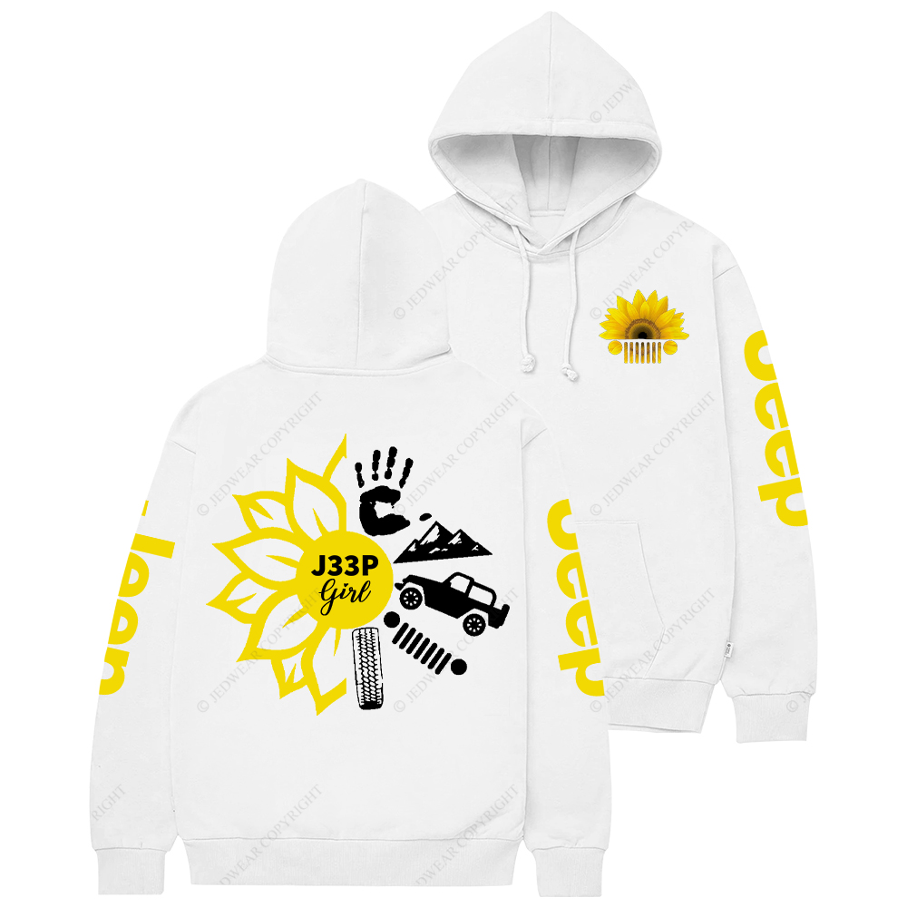 Sunflower Girl Tires Grill Jp Casual Hoodie