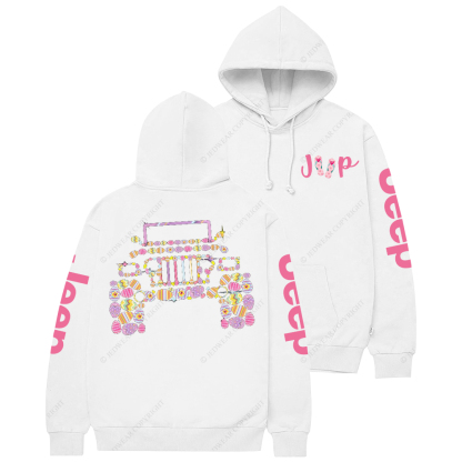 Cute Funny Beach Pink Car Jp Casual Hoodie