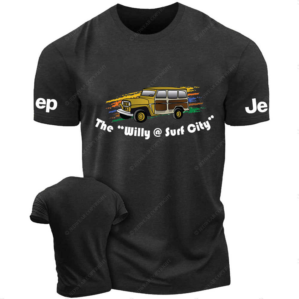The Willy Surf City Four-Wheeled Vehicles Driving On City Roads JP T-Shirt