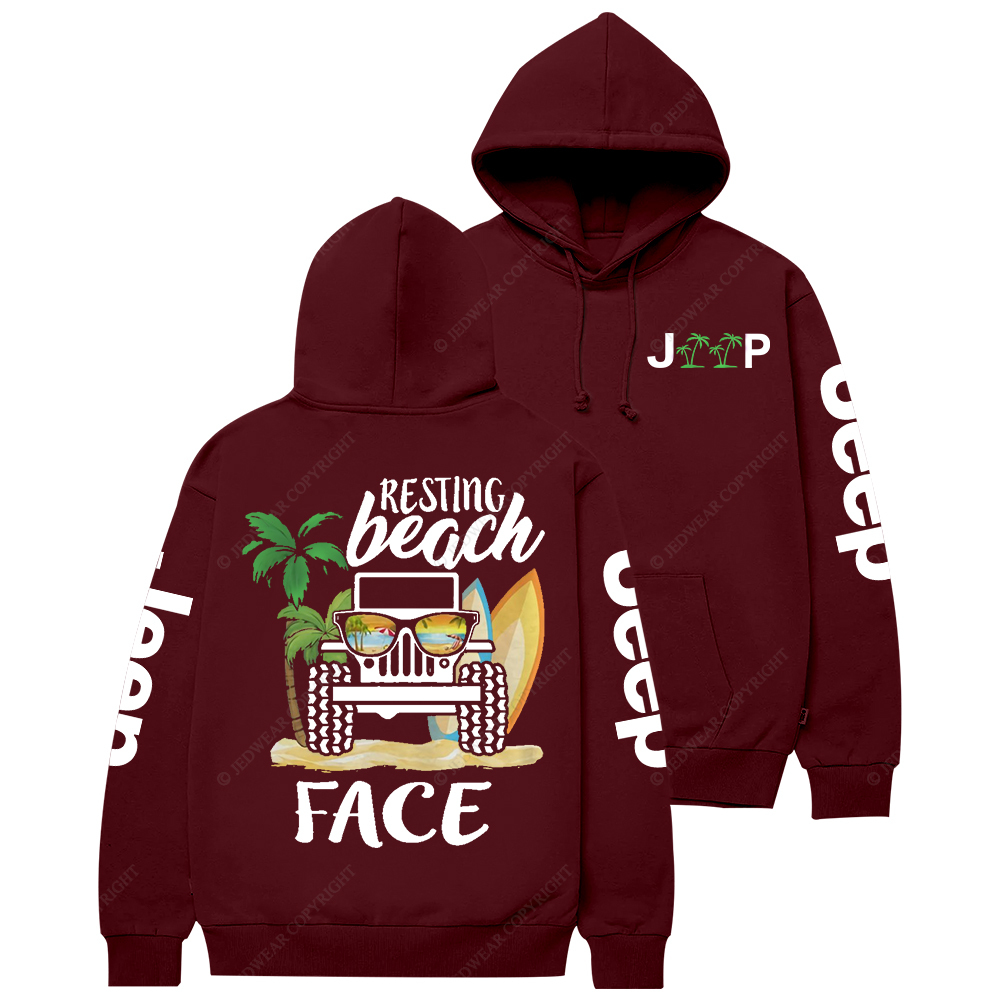 Resting Beach Face Surf Jp Casual Hoodie