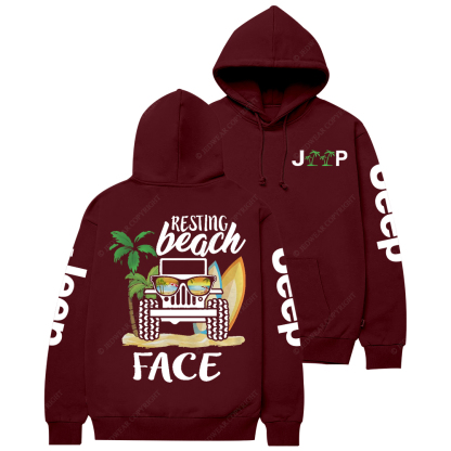 Resting Beach Face Surf Jp Casual Hoodie