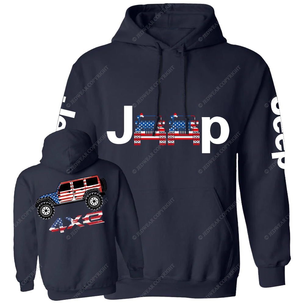 American Flag 4xe Jp Casual Hoodie