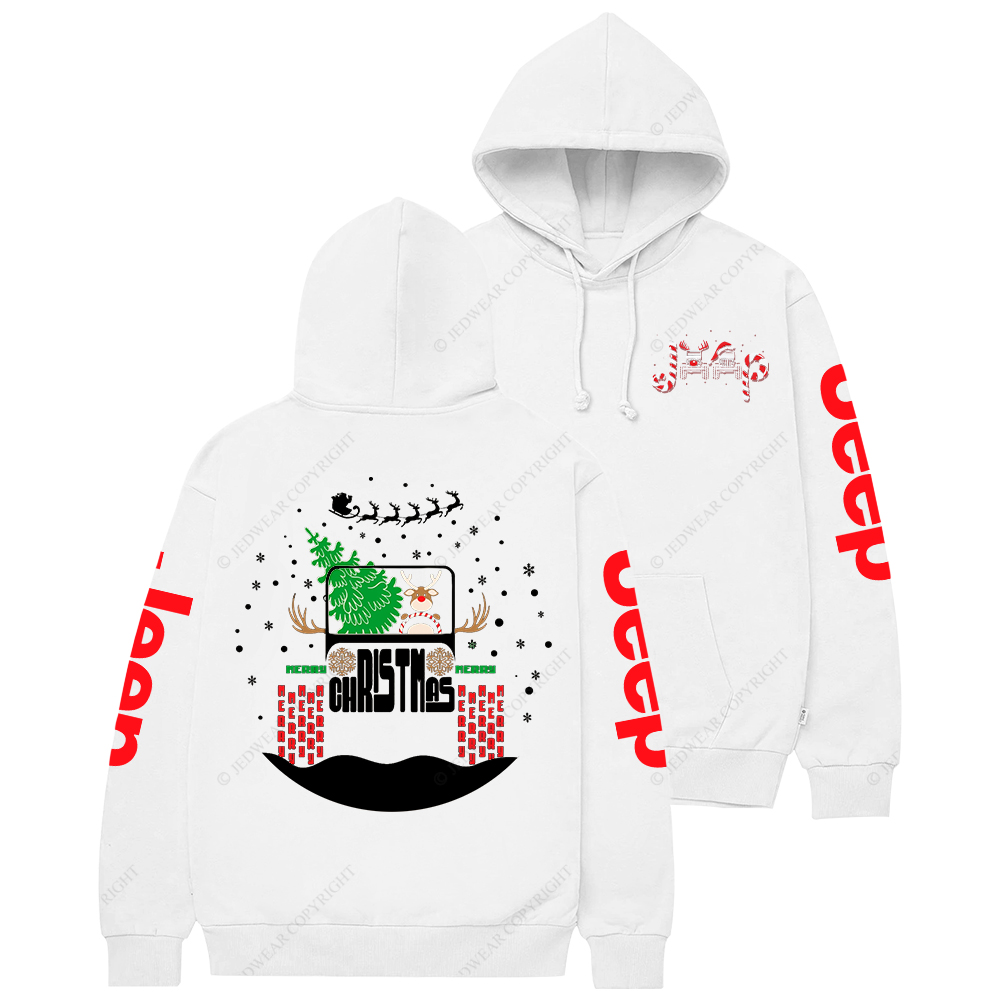 Reindeer Off Road Car Christmas Jp Casual Hoodie