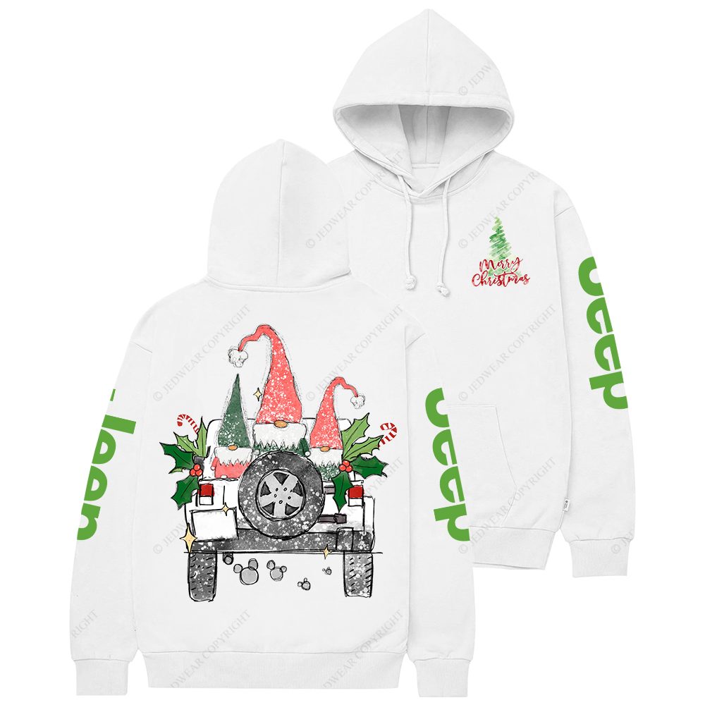 Gnomes Merry Christmas Watercolor Jp Casual Hoodie