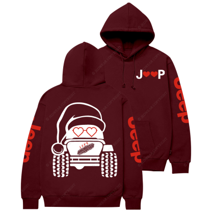 Christmas Off-Road 4x4 Santa Claus Jp Casual Hoodie