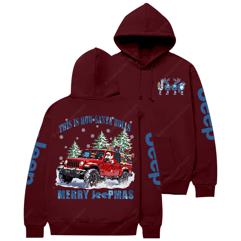 This Is How Santa Rolls Merry Christmas Jp Casual Hoodie