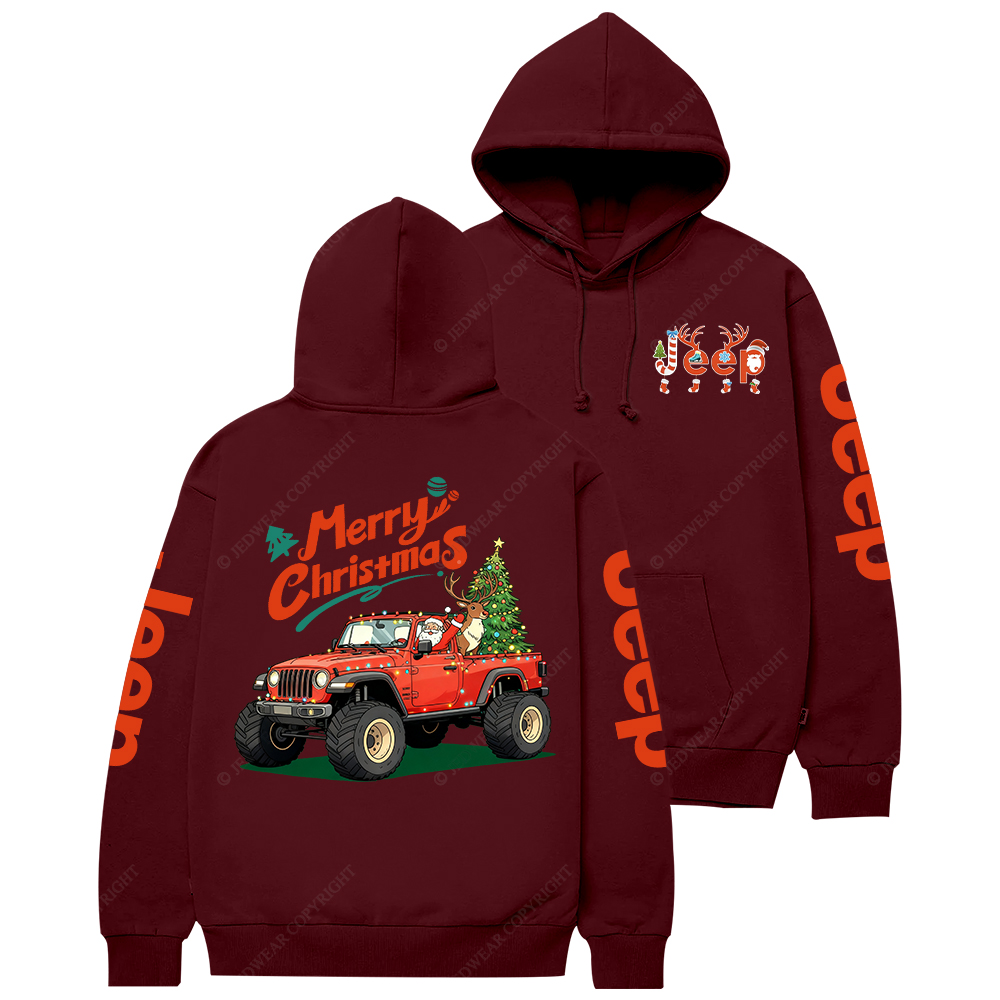Merry Christmas Santa Claus Driving Gladiator Jp Casual Hoodie