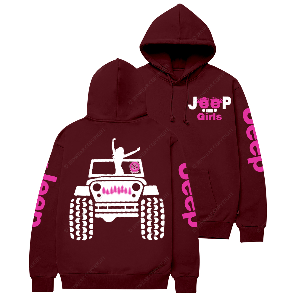 Pink Tire Girl Power Offroad Jp Casual Hoodie