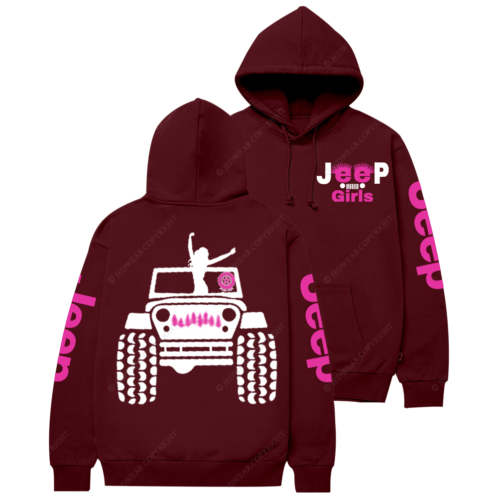 Pink Tire Girl Power Offroad Jp Casual Hoodie