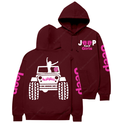 Pink Tire Girl Power Offroad Jp Casual Hoodie