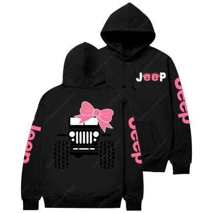 Pink Bow Girl Jp Casual Hoodie