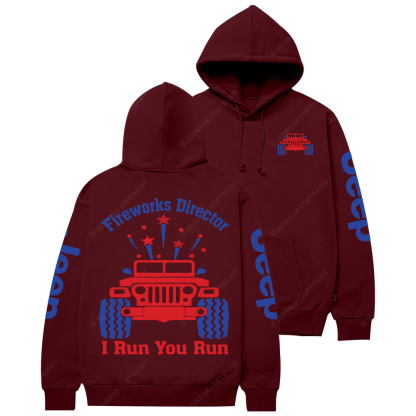 Fireworks Director I Run You Run Jp Casual Hoodie