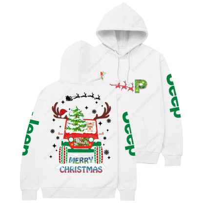 Merry Christmas Sleigh Elk Jp Casual Hoodie