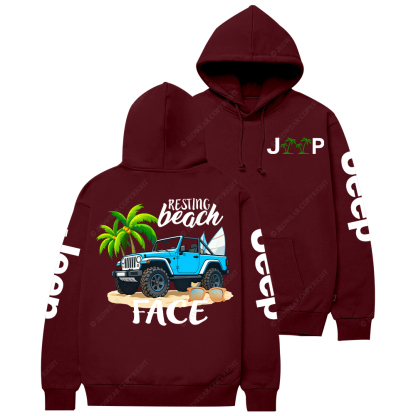 Resting Beach Face Jp Casual Hoodie