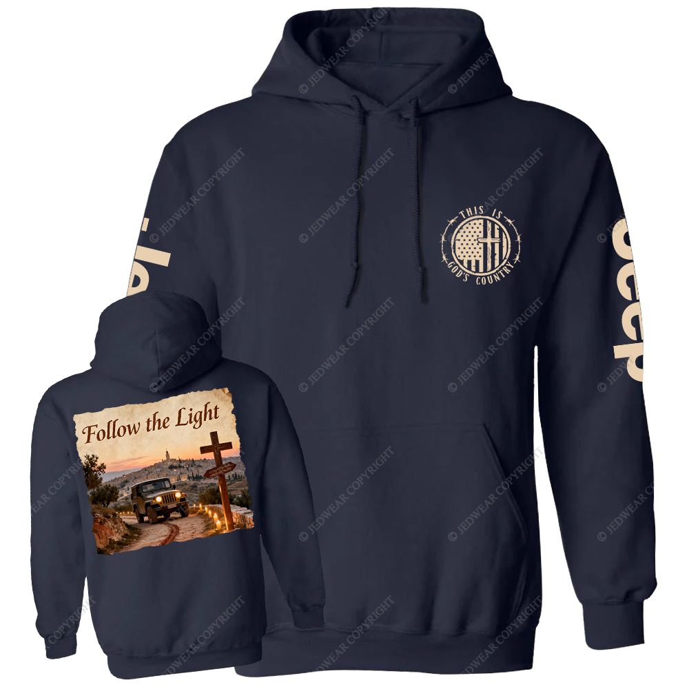 Follow The Light Jesus Jp Casual Hoodie