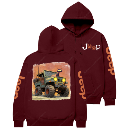 The Cat Drive A Car Jp Casual Hoodie