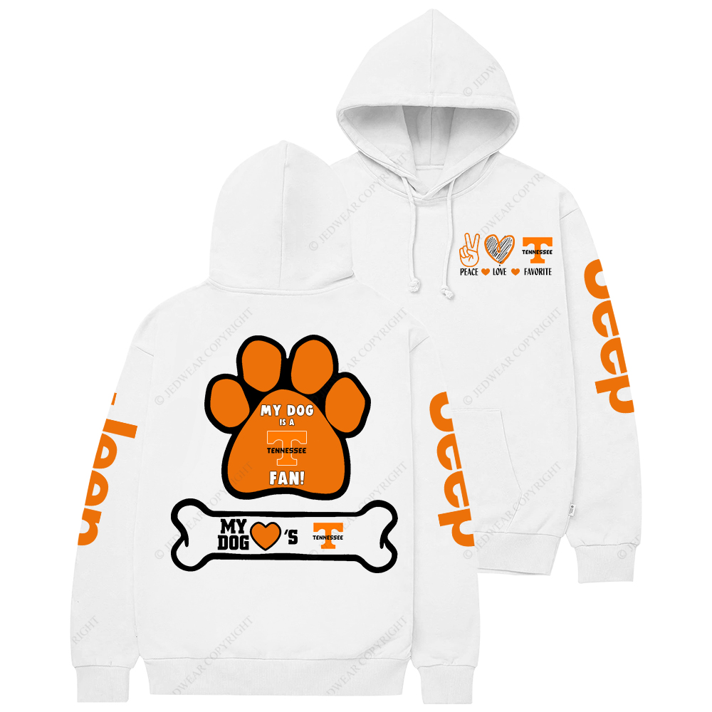 Tennessee Paw Print Jp Casual Hoodie