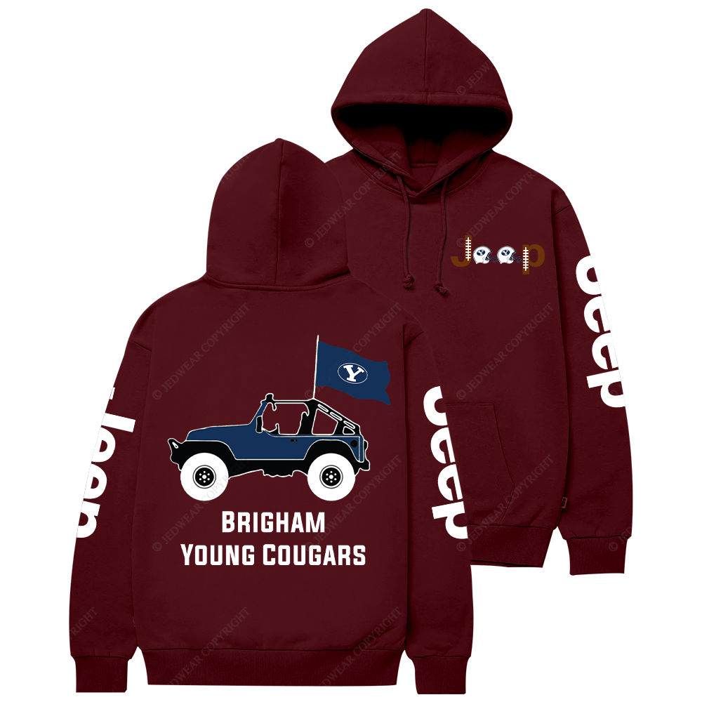 Brigham Young Cougars Football Jp Casual Hoodie