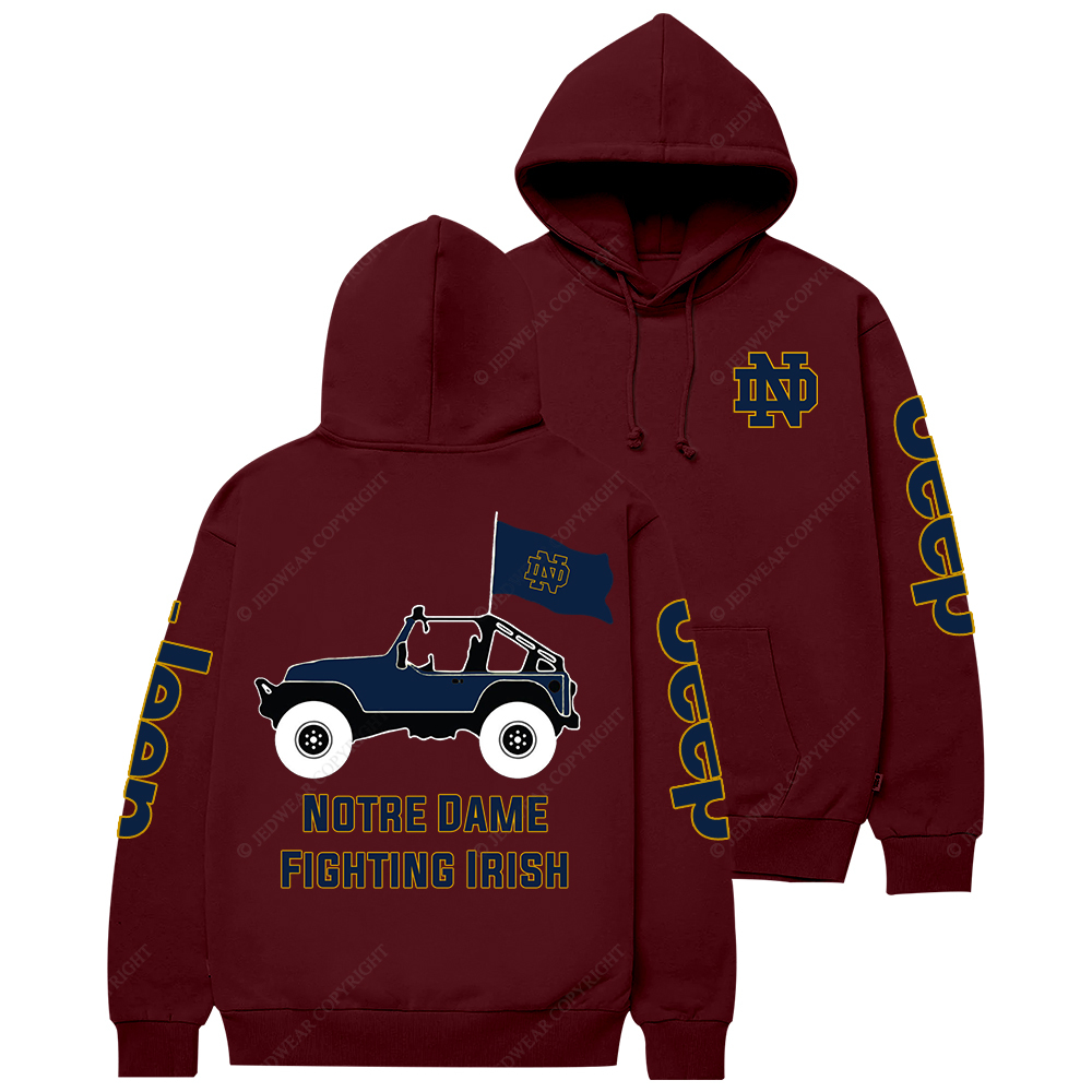Notre Dame Fighting Irish Football Jp Casual Hoodie