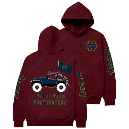 Notre Dame Fighting Irish Football Jp Casual Hoodie