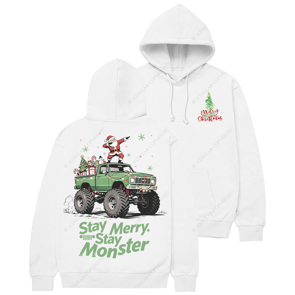 Stay Merry Christmas Stay Monster Jp Casual Hoodie