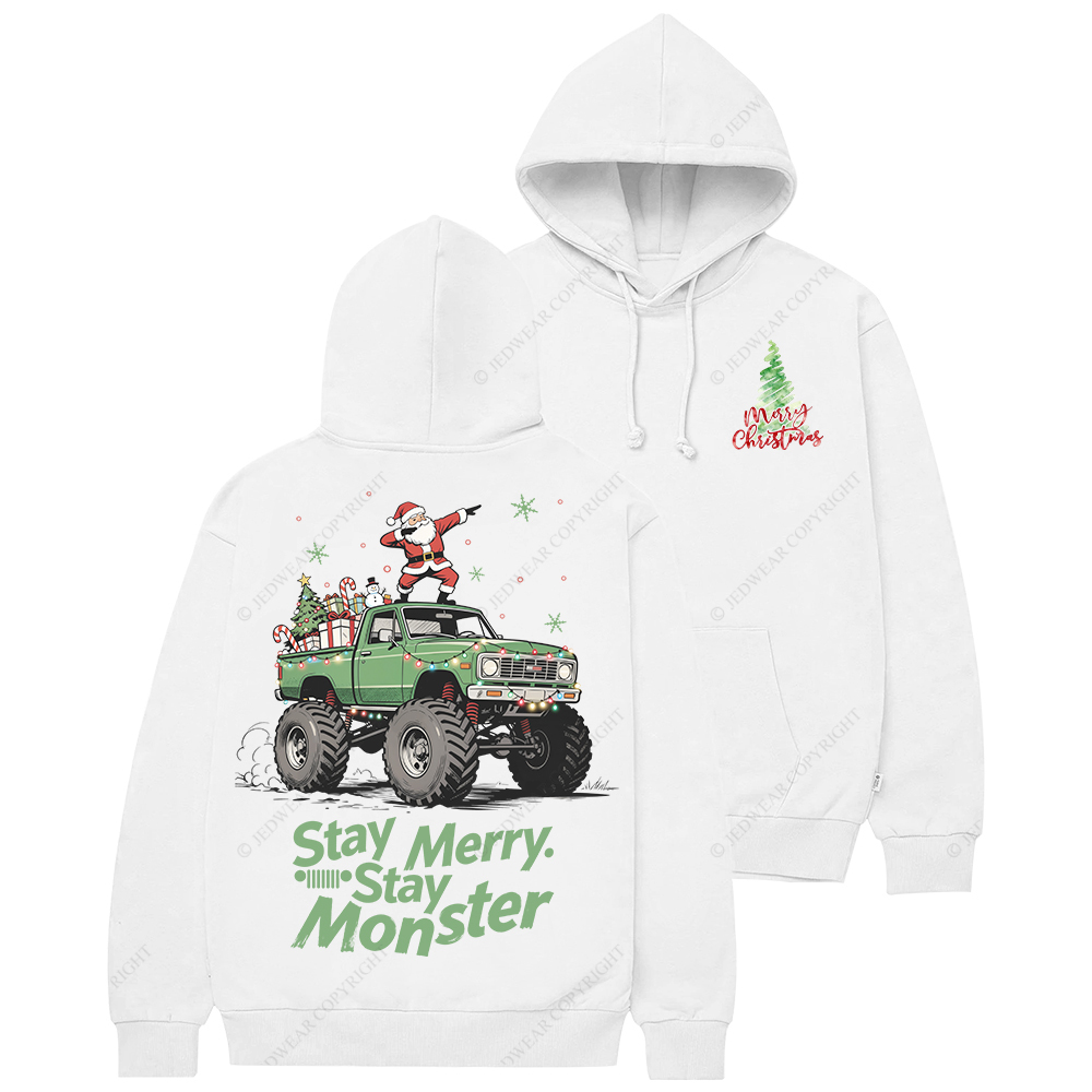 Stay Merry Christmas Stay Monster Jp Casual Hoodie