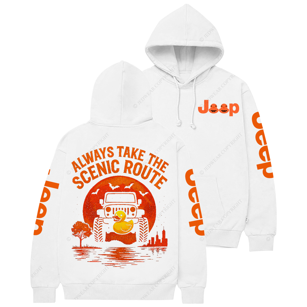 Duck Always Take The Scenic Route Jp Casual Hoodie