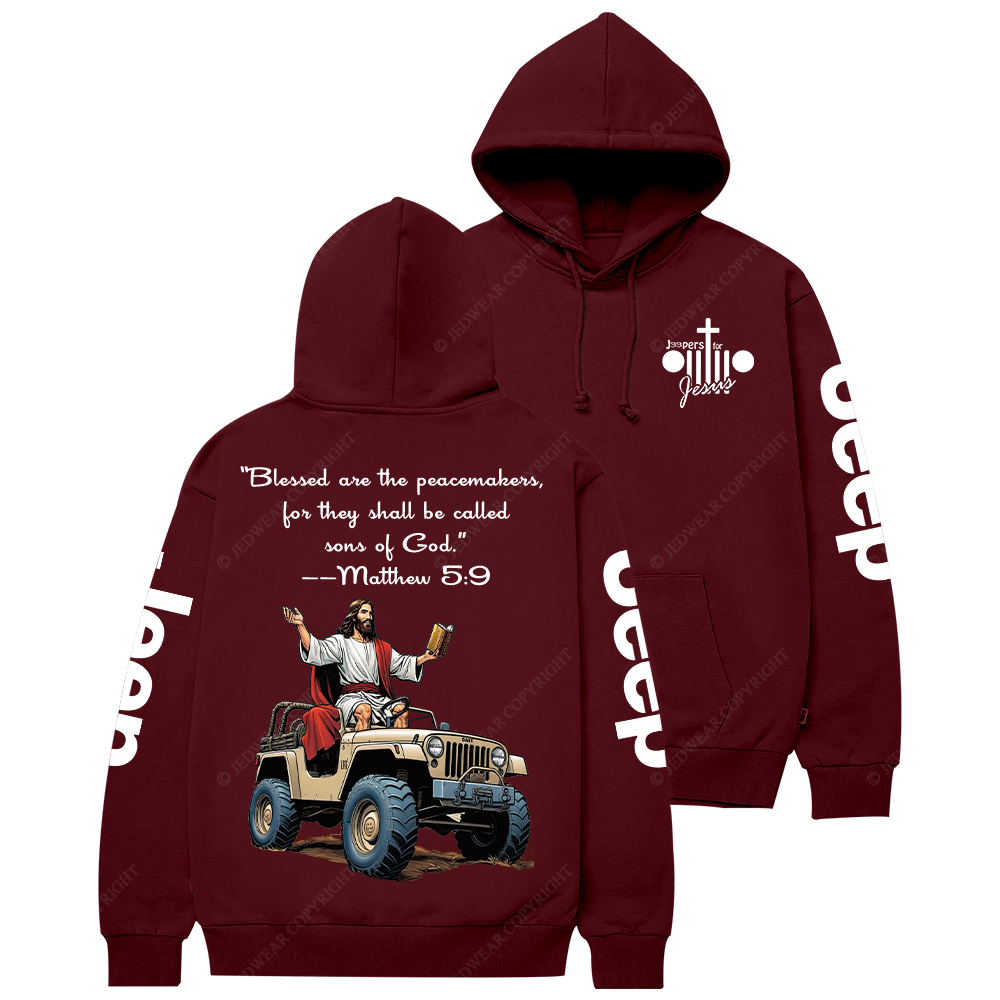 Blessed Are The Peacemakers Religion Jesus 5:9 Jp Casual Hoodie