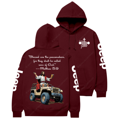 Blessed Are The Peacemakers Religion Jesus 5:9 Jp Casual Hoodie