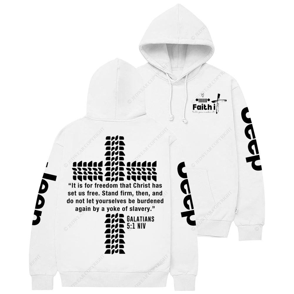 Faith Galatians 5:1 niv Religion Jesus Jp Casual Hoodie