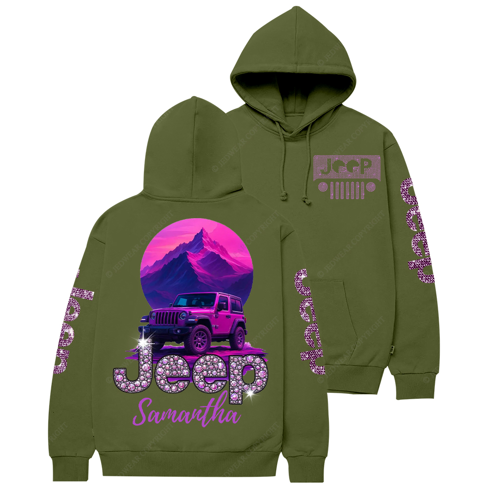 Bling Car Purple Samantha Jp Casual Hoodie