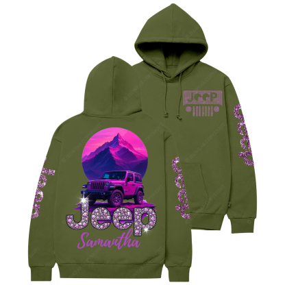 Bling Car Purple Samantha Jp Casual Hoodie