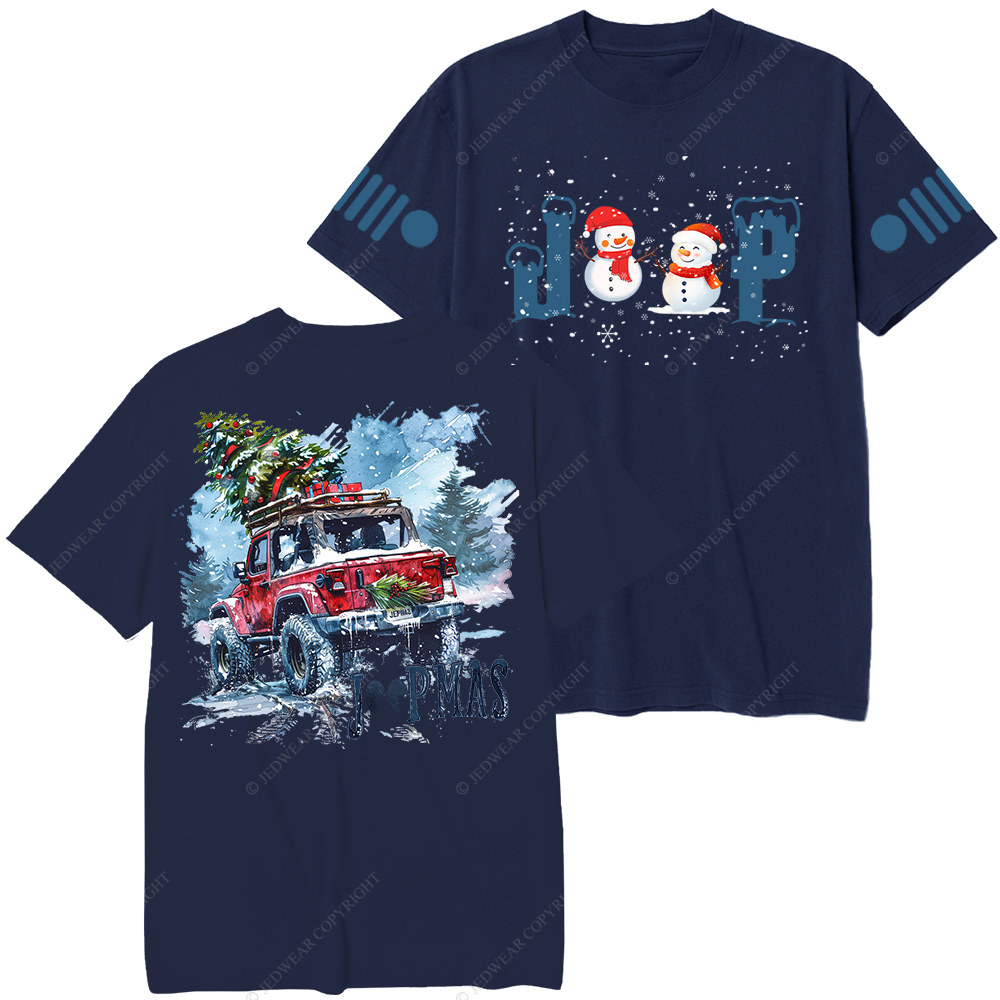 Snowflake Forest Merry Christmas Snowman Jp T-Shirt