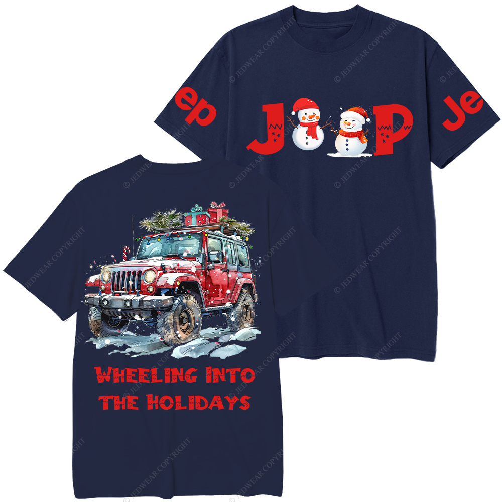 Christmas Wheeling Into the Holidays Jp T-Shirt