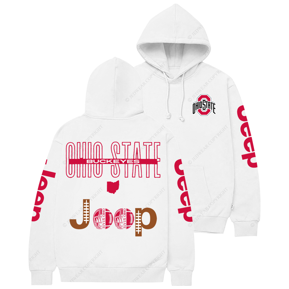 Buckeyes The Ohio State University Football Jp Casual Hoodie