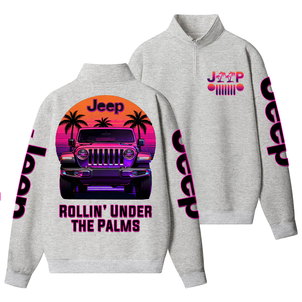 Rollin’ Under the Palms Jp Half-Zip Jacket Sweatshirt