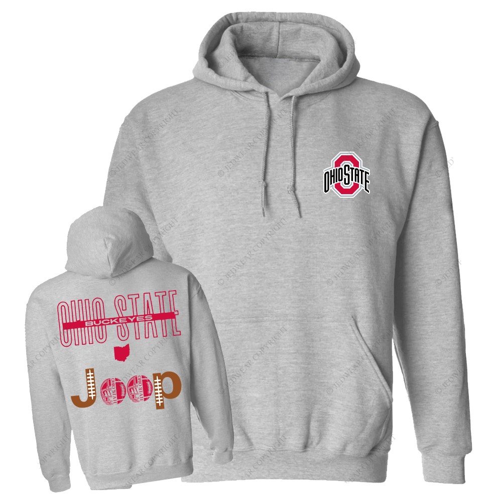 Buckeyes The Ohio State University Football Jp Casual Hoodie