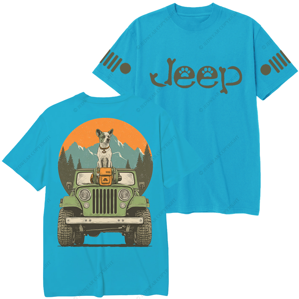 Pet Dog With Car Jp T-Shirt