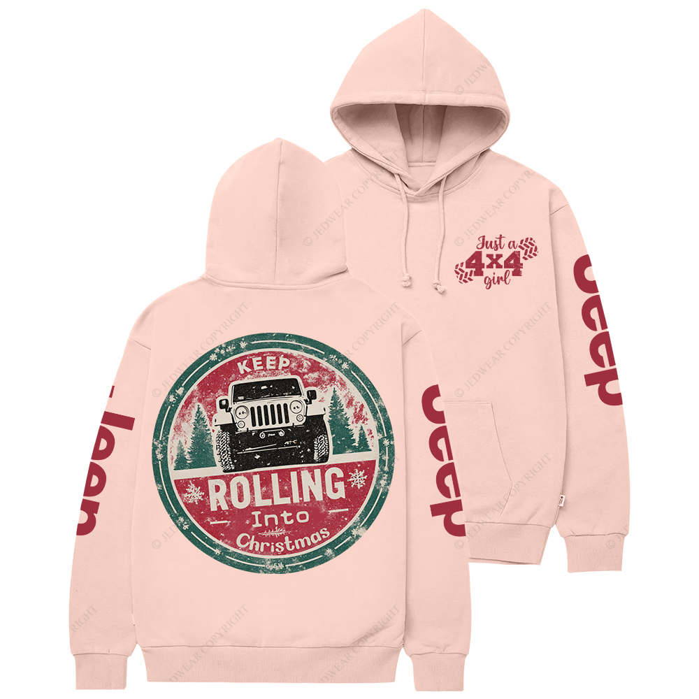 Keep Rolling Into Christmas Jp Casual Hoodie